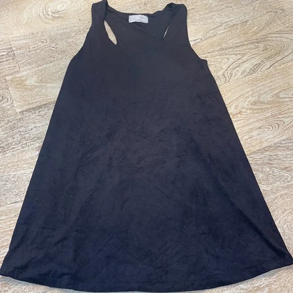 knee length dresses for ladies Suede Shift Mini Dress – Pink & Navy Boutique main image 1